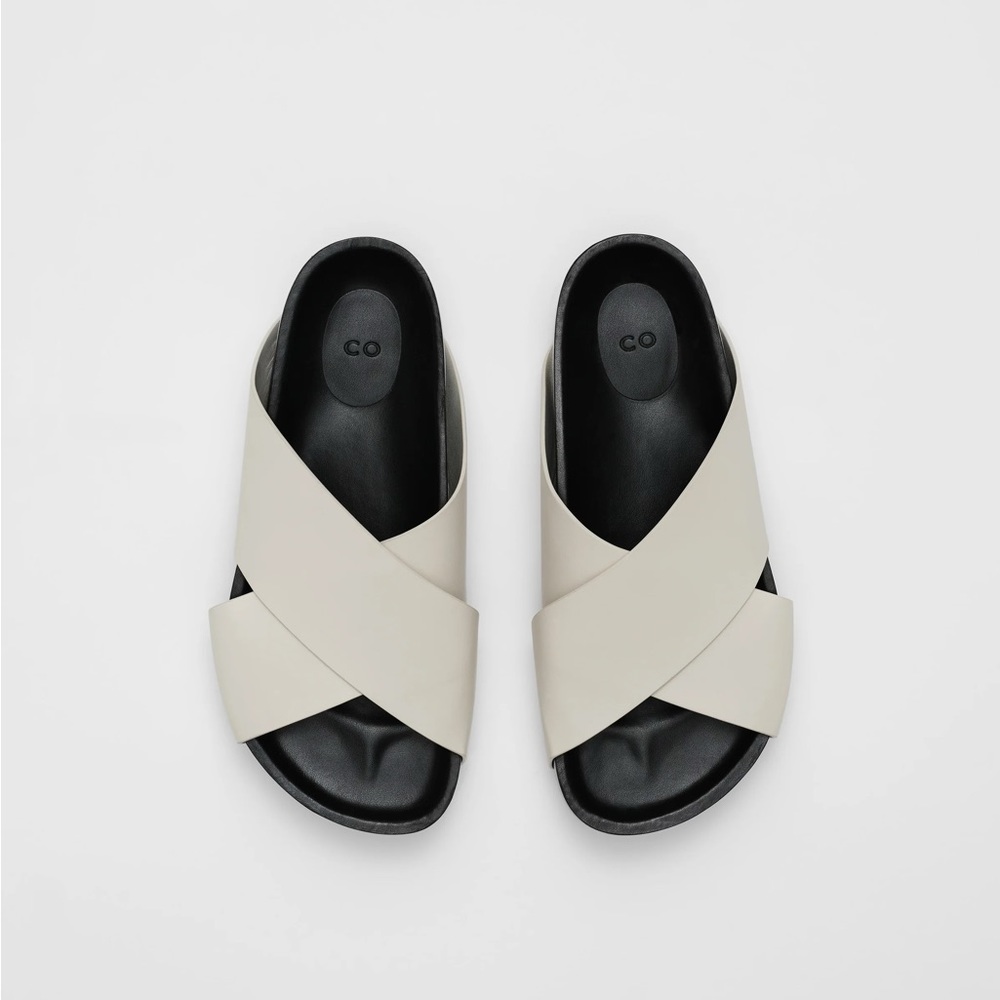 CO Cross Slide Sandal in Smooth Leather
